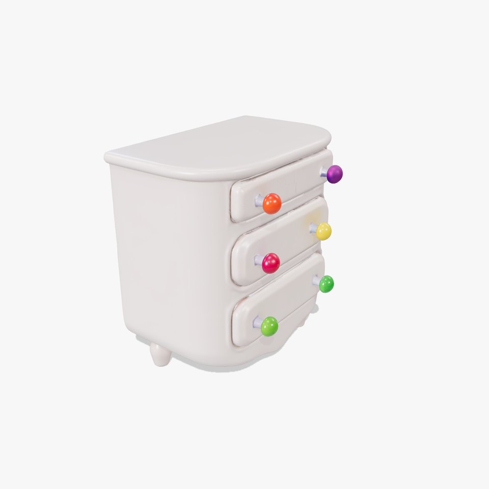 Colorful Dresser Drawer Model Pack